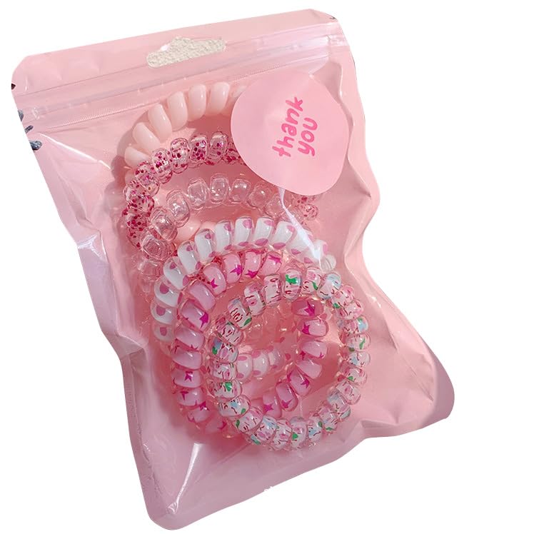 Amazon | 【tie13】ヘアゴム6本セット スプリングヘアゴム カラフル